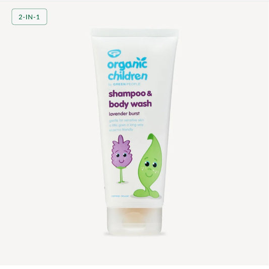 Organic Children Shampoo & Body Wash - Lavender Burst 200ml