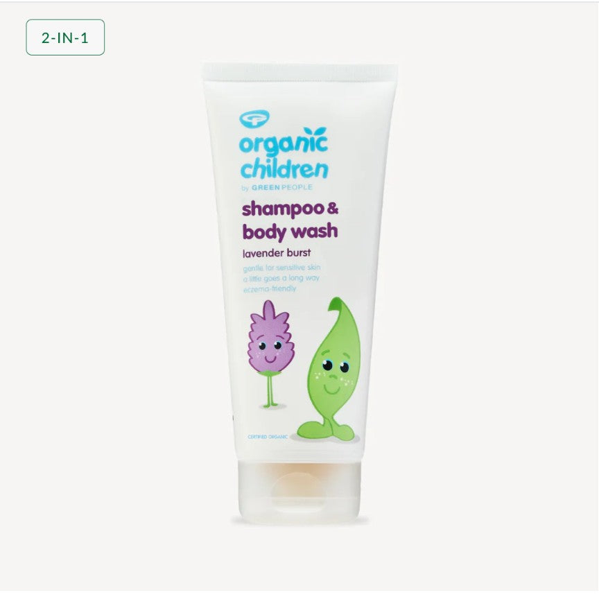 Organic Children Shampoo & Body Wash - Lavender Burst 200ml